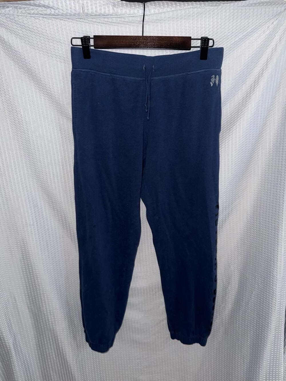 Victoria's Secret Navy Blue Jogger Sweatpants with Leg Logo XS